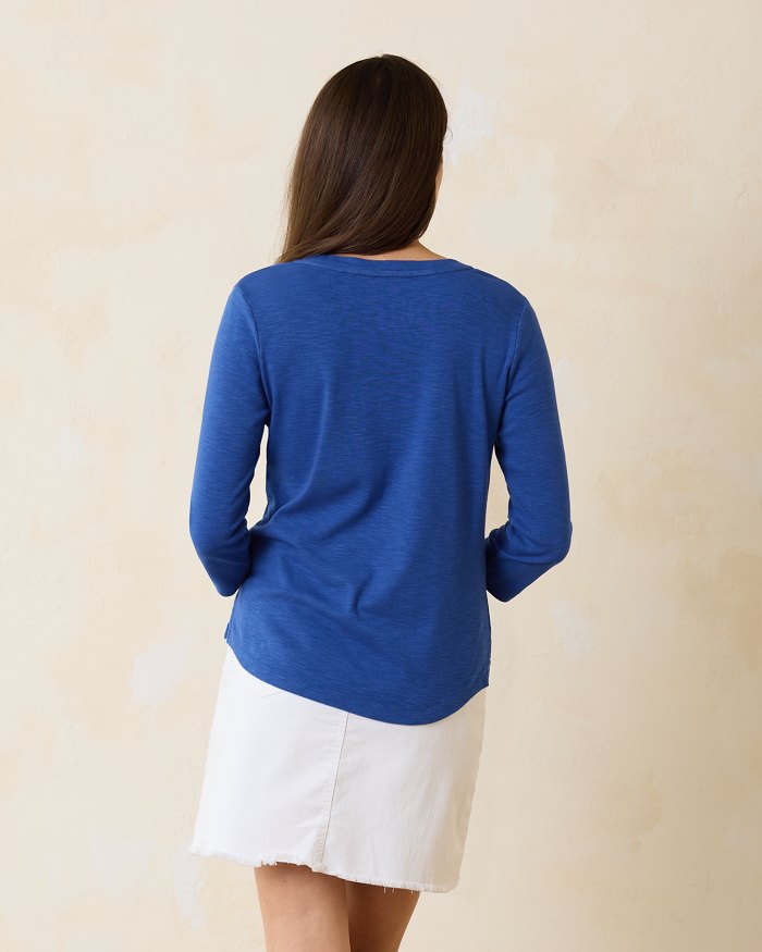 Ashby Isles Scoop-Neck 3/4-Sleeve T-Shirt
