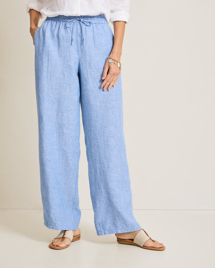 Two Palms High-Rise Linen Easy Pants