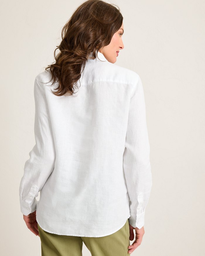 Coastalina Linen Long-Sleeve Shirt