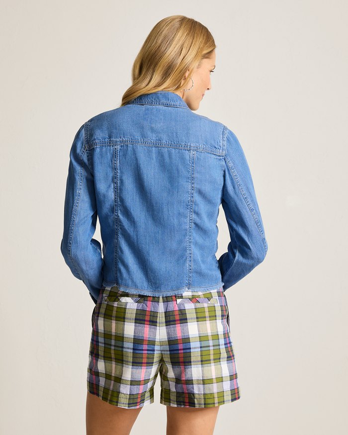 Chambray O'Lei Linen-Blend Jacket