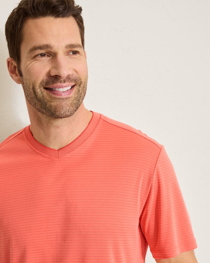 Bay Stripe V-Neck IslandZone T-Shirt