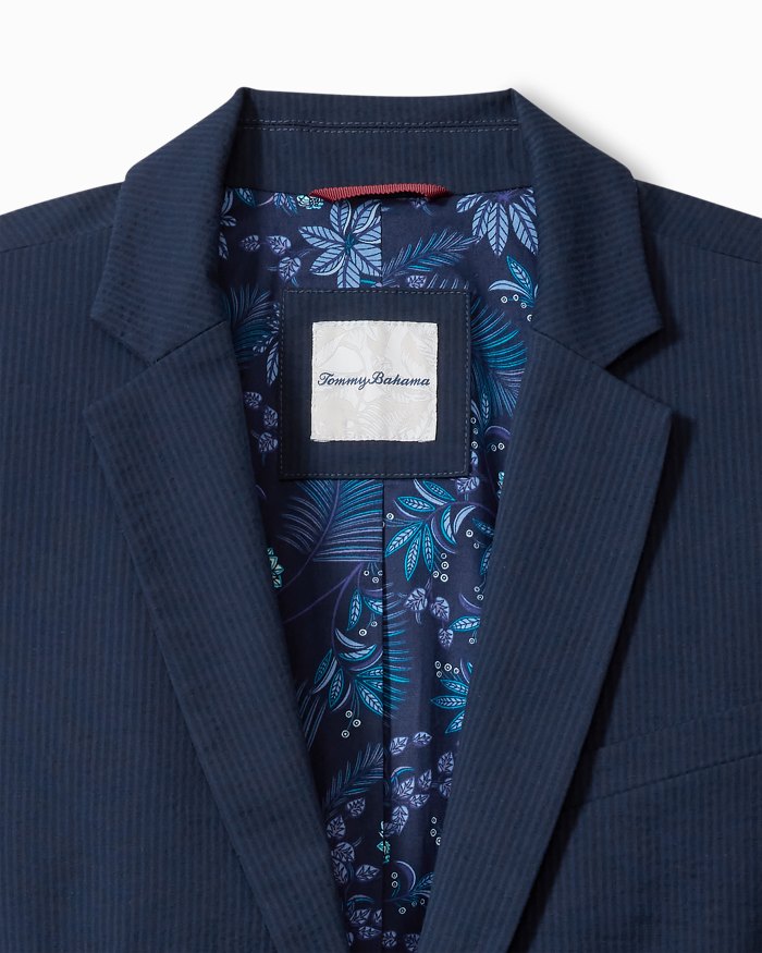 Nova Wave Stretch-Seersucker Blazer
