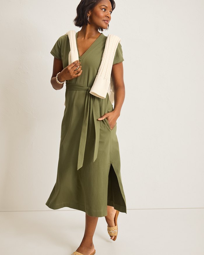 Islandscape Jersey Midi Dress
