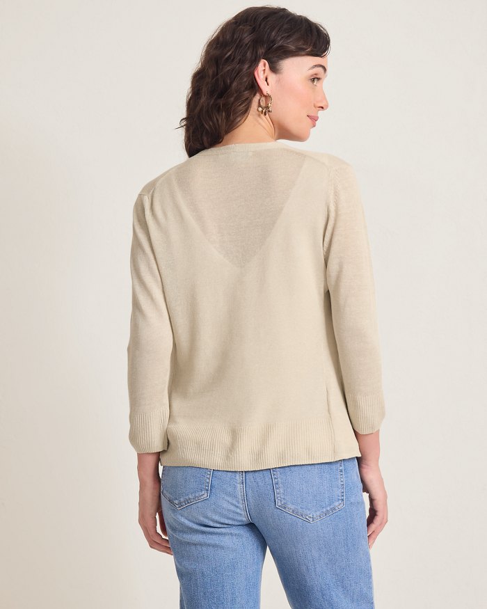 Addison Linen-Blend Cardigan