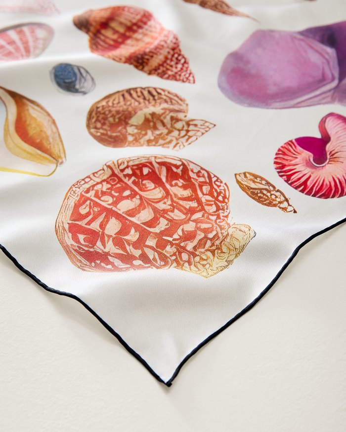 Sea Treasures Square Silk Scarf