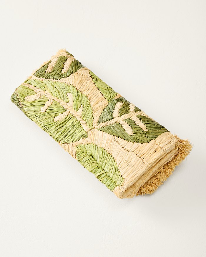 Cabra Key Lime Raffia Clutch