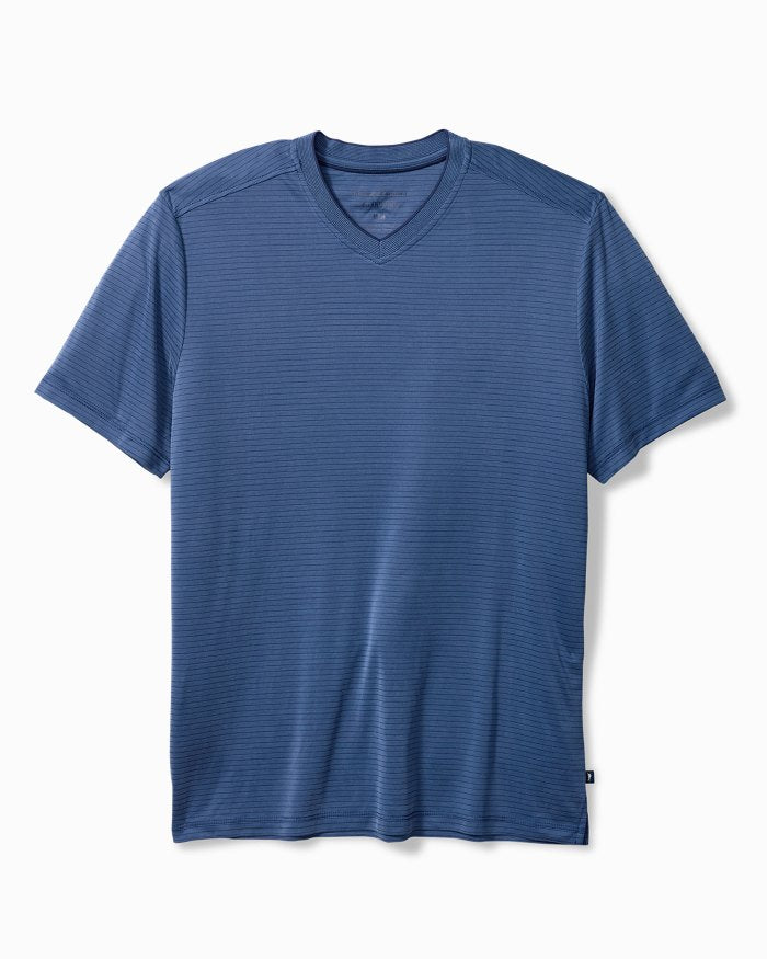 Big & Tall Bay Stripe V-Neck IslandZone T-Shirt