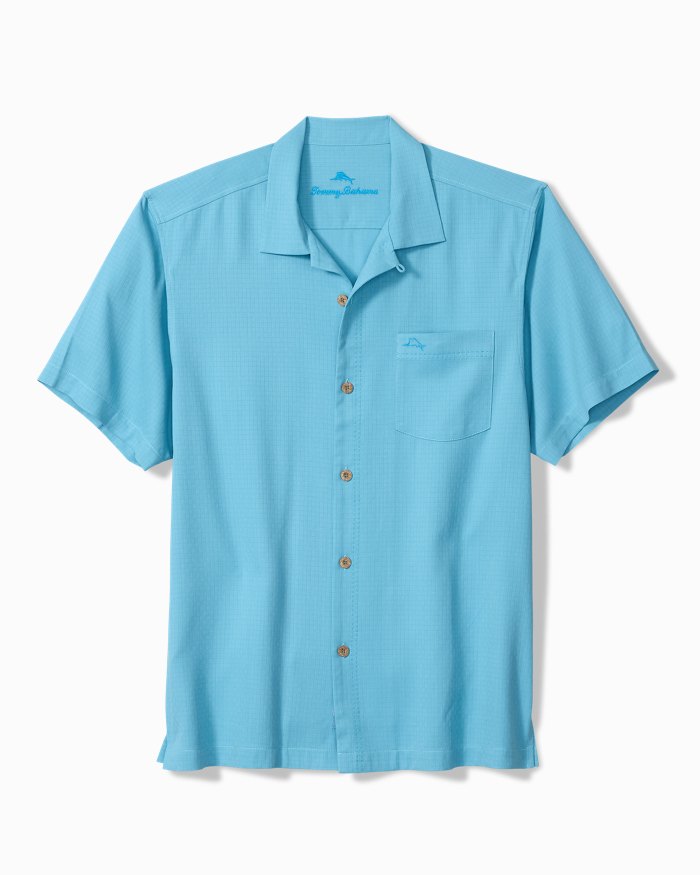 Big & Tall Coastal Breeze Check IslandZone Camp Shirt