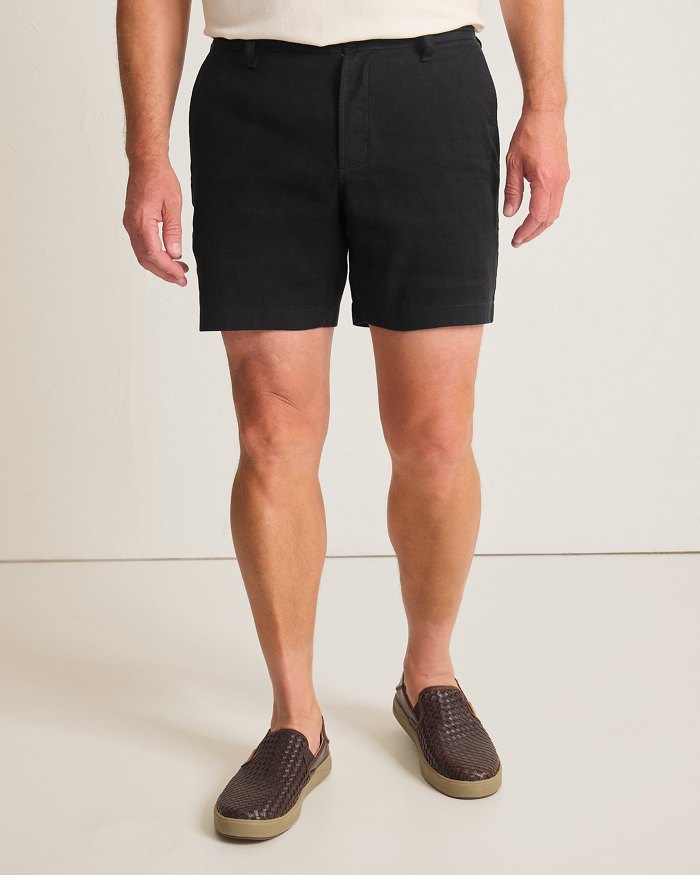 Beach Coast Stretch-Linen 7-Inch Shorts