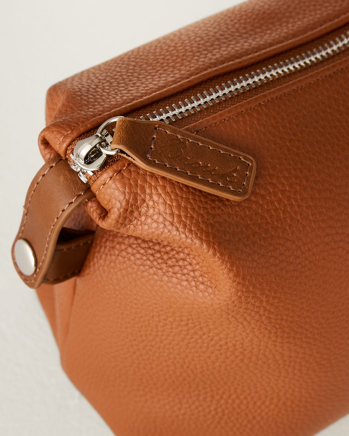 Brown Embossed Marlin Dopp Kit