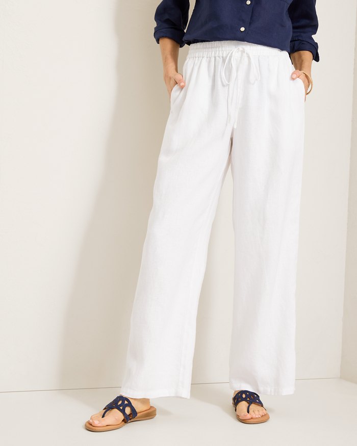 Two Palms High-Rise Linen Easy Pants