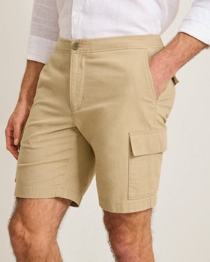 Big & Tall Linen In Paradise Cargo Shorts