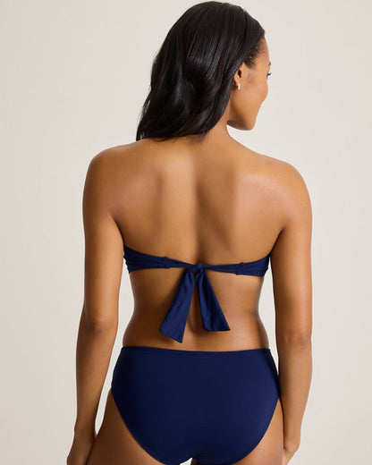 Pearl Twist-Front Bandeau Bikini Top