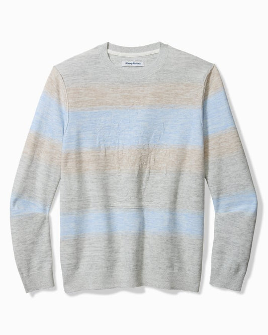 Sorrento Sunset Linen-Blend Crew Sweater