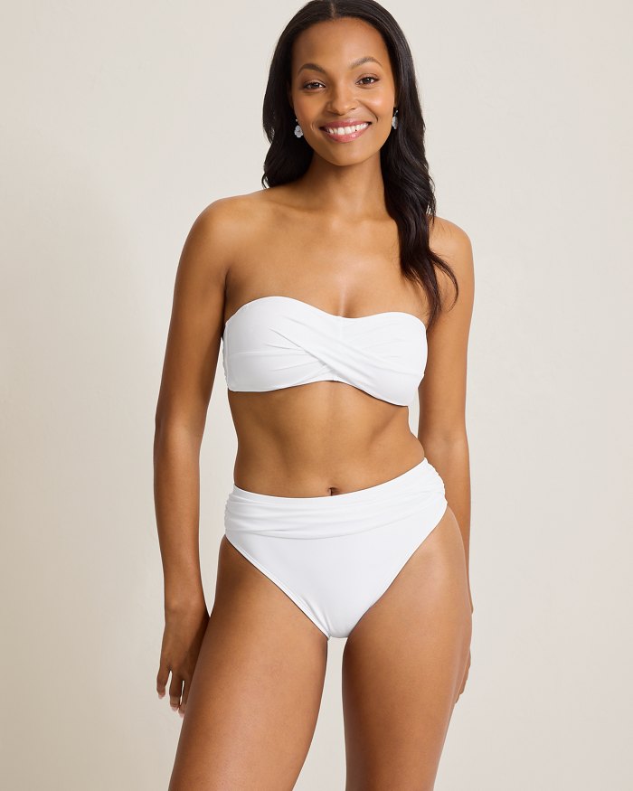 Pearl High-Waist Hipster Bikini Bottoms