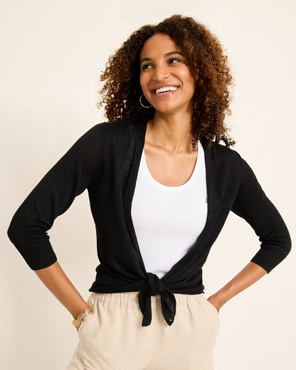 Addison Linen-Blend Cardigan
