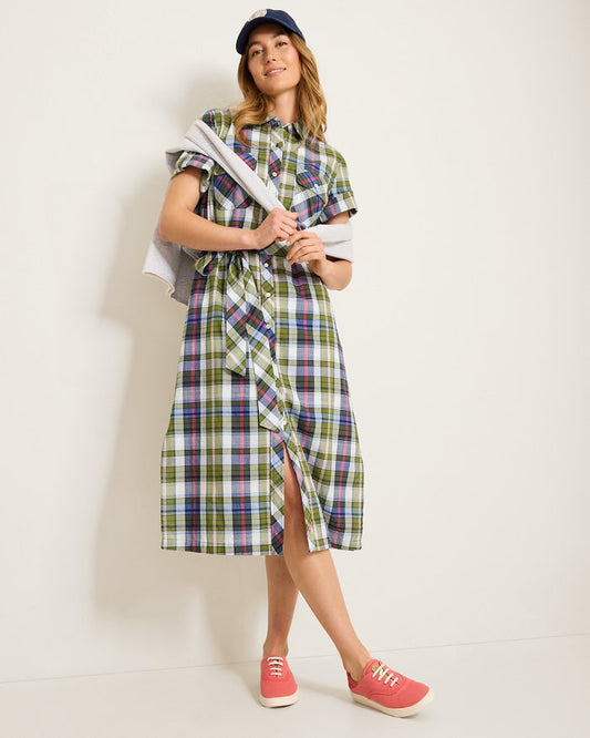 Maui Madras Midi Shirt Dress