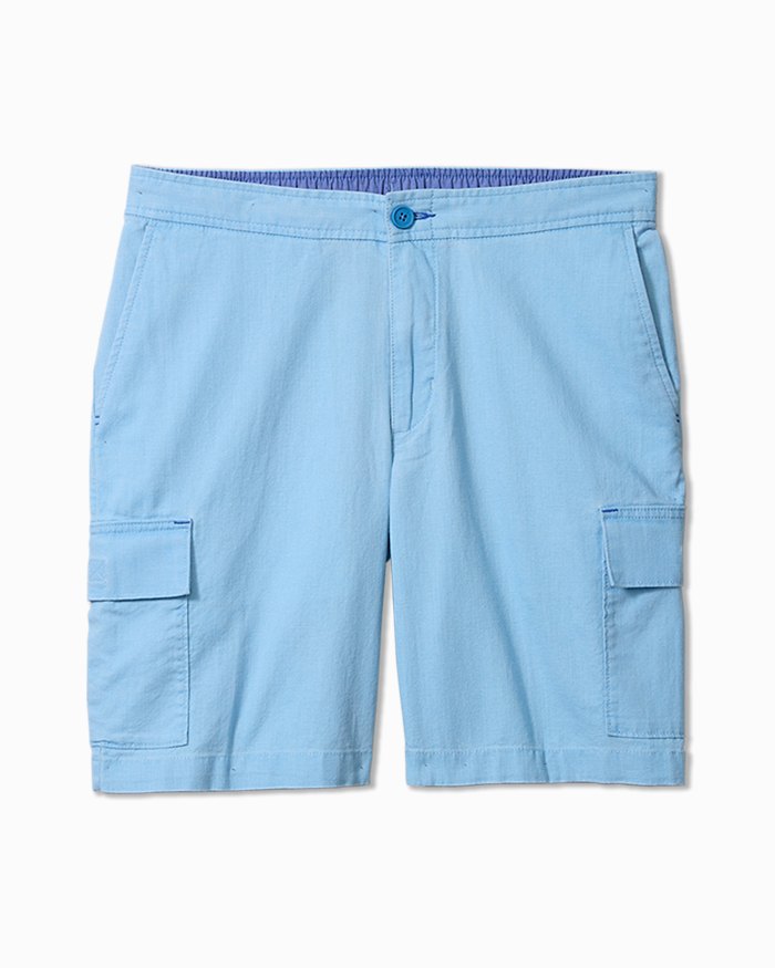Big & Tall Linen In Paradise Cargo Shorts