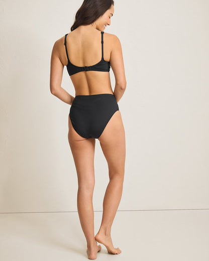 High-Waist Side Panel Bikini Bottoms