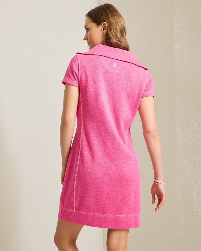 Tobago Bay Half-Zip Collared Dress
