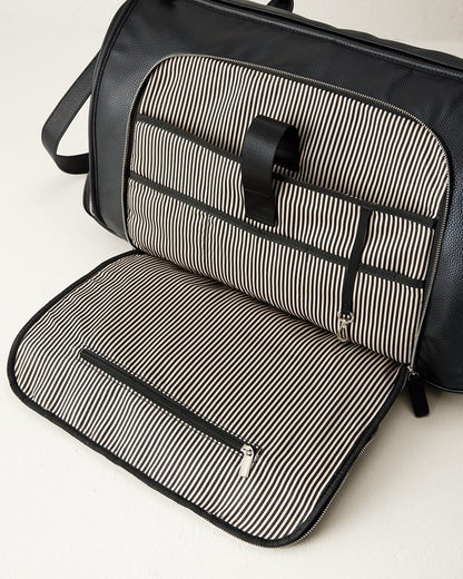 Brett Black 2-In-1 Roller Garment Duffel Bag