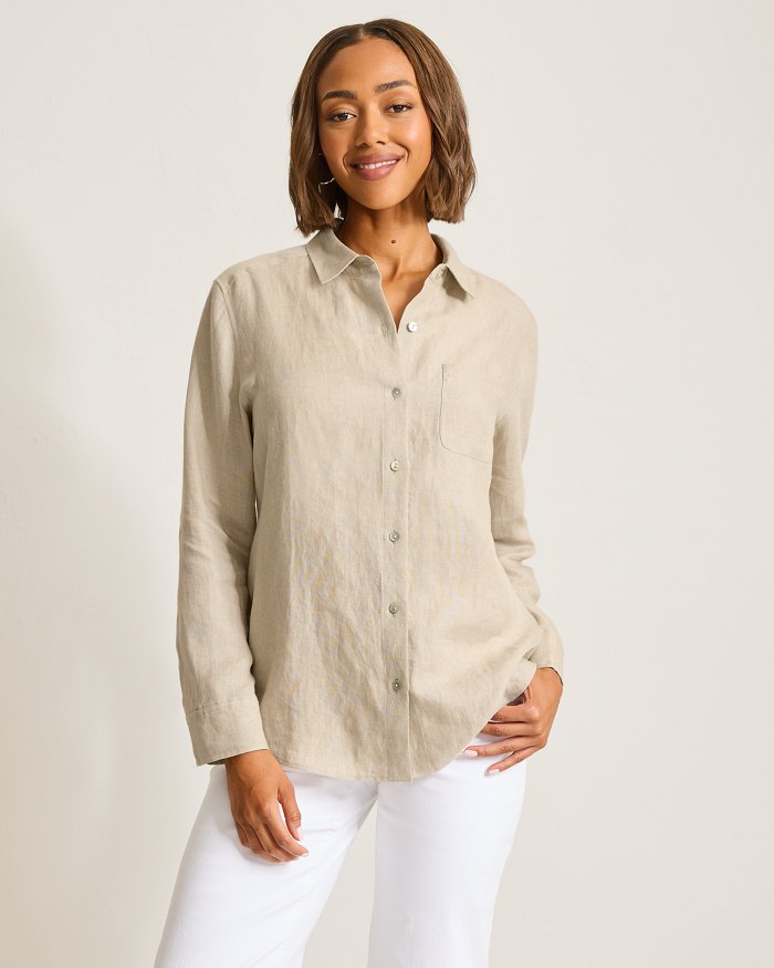 Coastalina Linen Relaxed Top