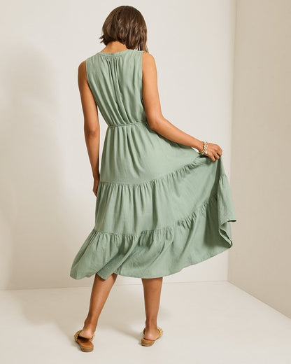 Palm Shores Linen-Blend Sundress