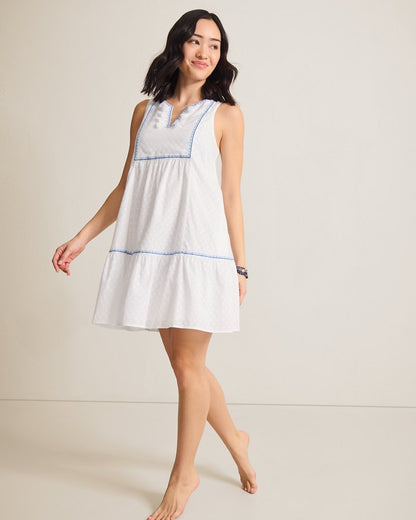 Cotton Clip Tiered Coverup Dress