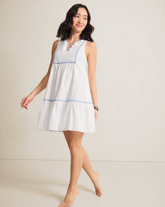 Cotton Clip Tiered Coverup Dress