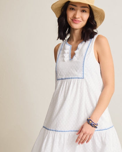 Cotton Clip Tiered Coverup Dress