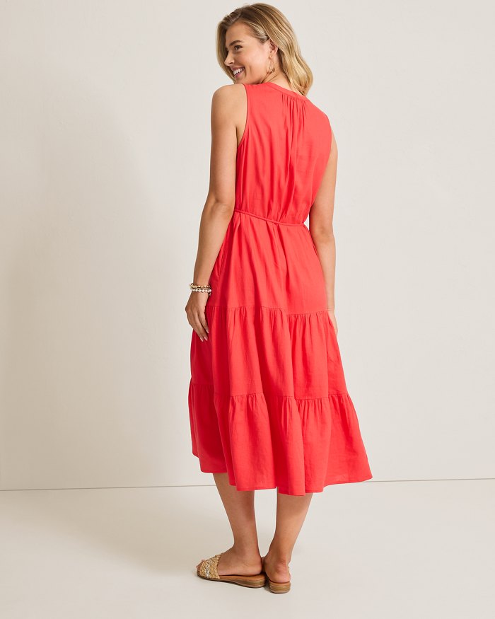 Palm Shores Linen-Blend Sundress