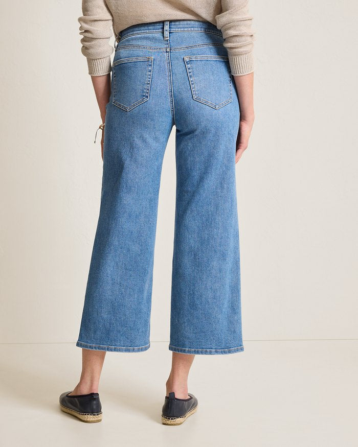 High-Rise Cropped Wide-Leg Jeans