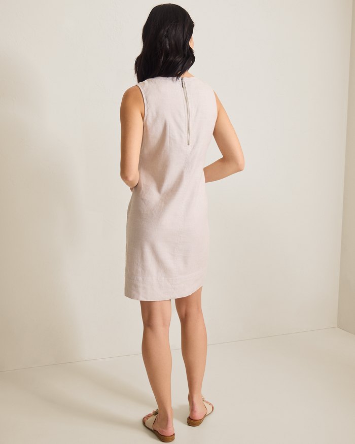 Palm-A-Dora Split-Neck Sheath Dress
