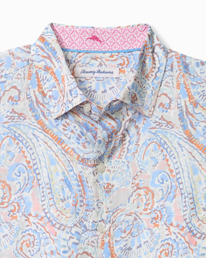 Playa Blanca Paisley Linen Shirt