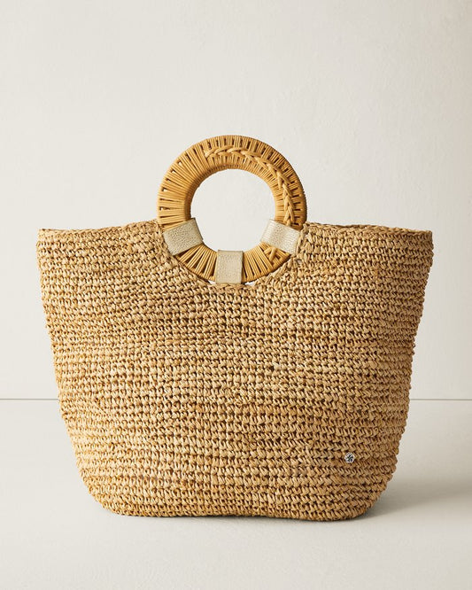 Gili Large Crochet Raffia Tote