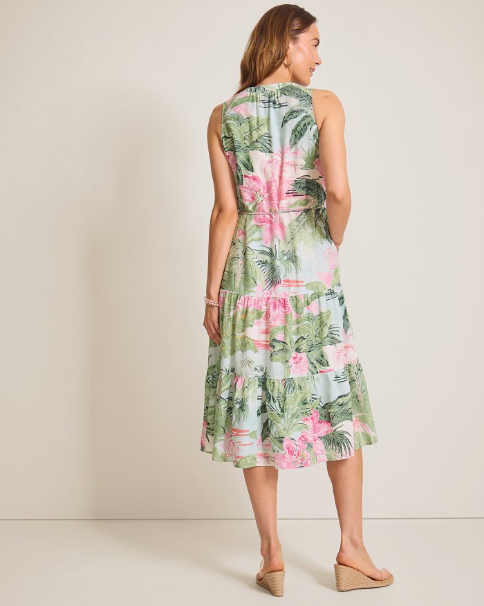 Garden Villa Linen-Blend Sundress