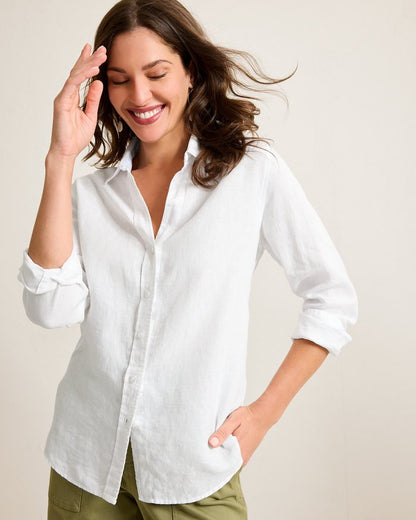 Coastalina Linen Long-Sleeve Shirt