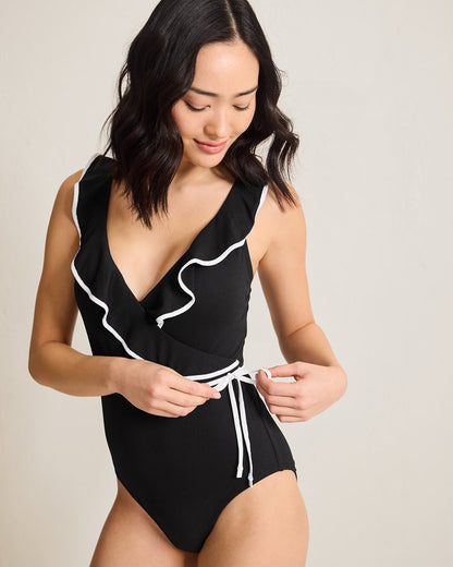 Island Cays Cabana Wrap-Front One-Piece Swimsuit