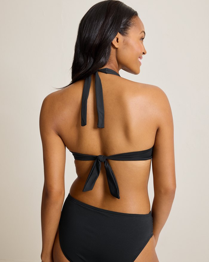 Pearl Underwire Halter Bikini Top