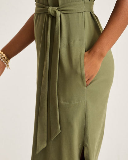 Islandscape Jersey Midi Dress