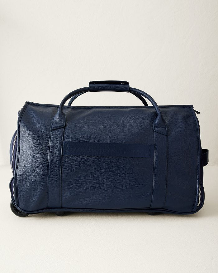 Brett Navy 2-In-1 Roller Garment Duffel Bag