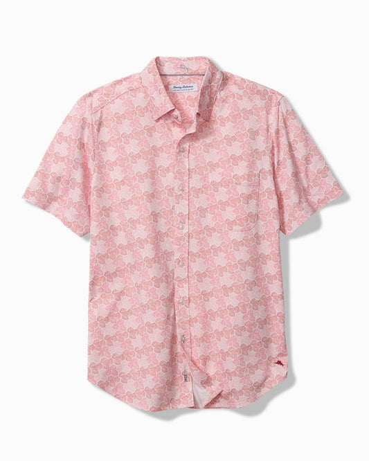 San Lucio Tri Leaf Geo Stretch Knit Shirt