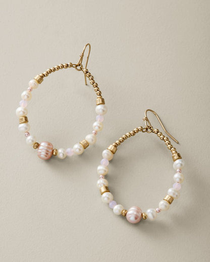 Flora Isles Bead & Pearl Drop Earrings