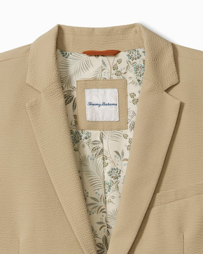 Nova Wave Stretch-Seersucker Blazer