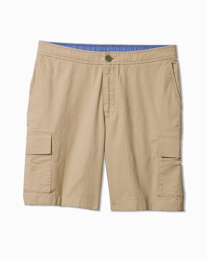 Big & Tall Linen In Paradise Cargo Shorts