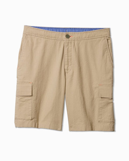 Big & Tall Linen In Paradise Cargo Shorts