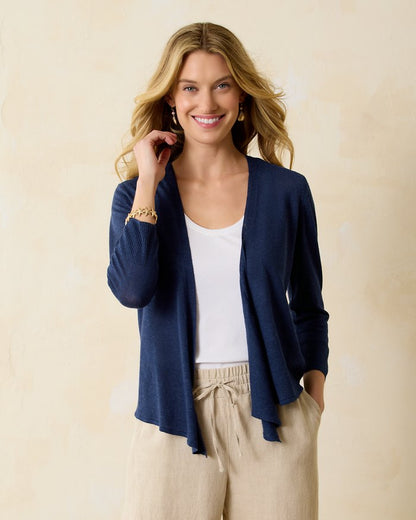 Addison Linen-Blend Cardigan