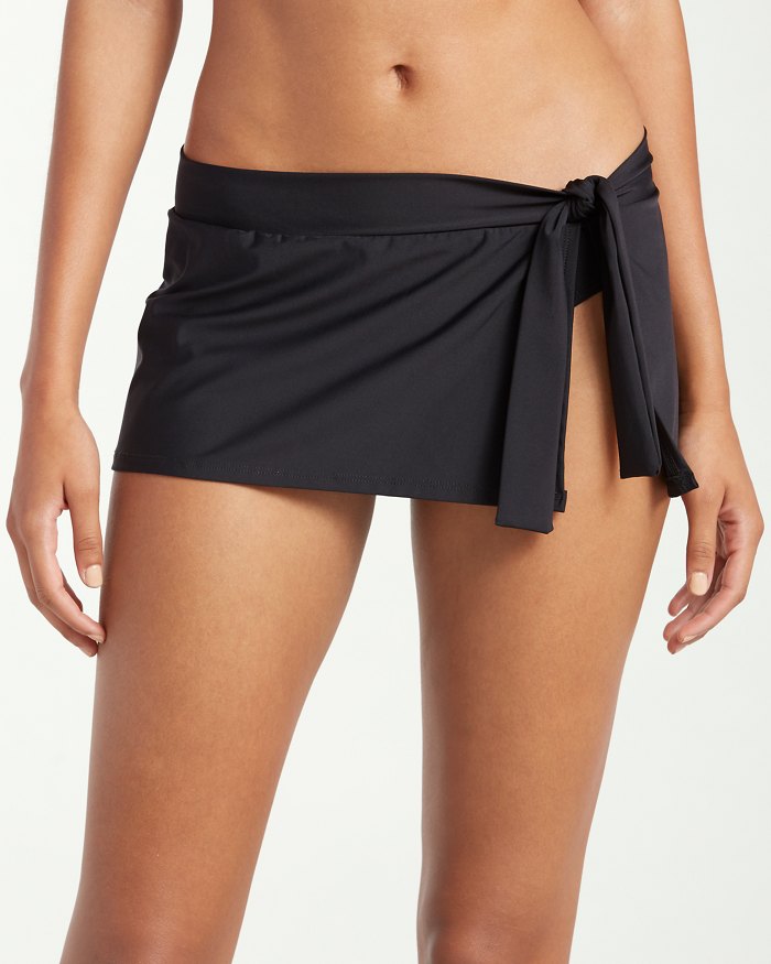 Pearl Skirted Side-Tie Skirted Bikini Bottoms