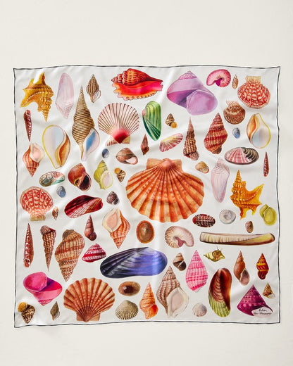 Sea Treasures Square Silk Scarf