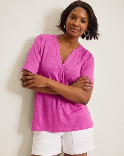 Linnea Short-Sleeve Linen T-Shirt